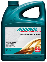 Купить моторное масло Addinol Super Racing 10W-60, 4л Синтетическое | Артикул 4014766250599
