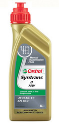 Трансмиссионные масла и жидкости ГУР: Castrol Трансмиссионное масло Syntrans B 75W, 1 л МКПП, мосты, редукторы, Синтетическое | Артикул 15054A